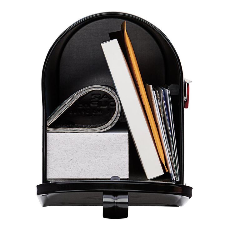 Gibraltar Mailboxe Elite Medium, Steel, Post Mount Mailbox, Black, E1100B00