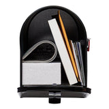 Gibraltar Mailboxe Elite Medium, Steel, Post Mount Mailbox, Black, E1100B00