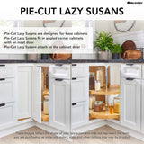 Rev-A-Shelf 2-Tier Polymer Pie-Cut Cabinet Lazy Susan, 28 in Diameter