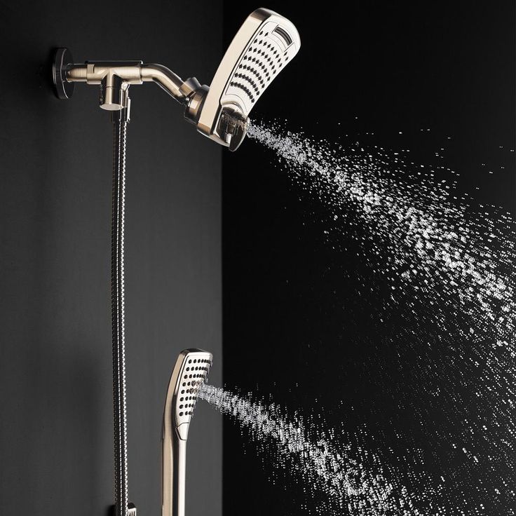 6-spray 8 in. High Pressure Dual Shower Head and Handheld Shower Head with Body spray in Brushed-Nickel
