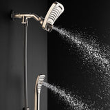 6-spray 8 in. High Pressure Dual Shower Head and Handheld Shower Head with Body spray in Brushed-Nickel