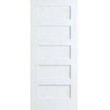 30 in. x 80 in. White 5-Panel Shaker Solid Core Wood Interior Door Slab - Super Arbor