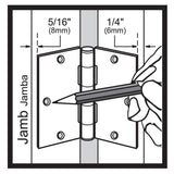 3 in. Oil-Rubbed Bronze Square Corner Door Hinge