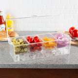 Cold Condiment Tray with Ice Chamber