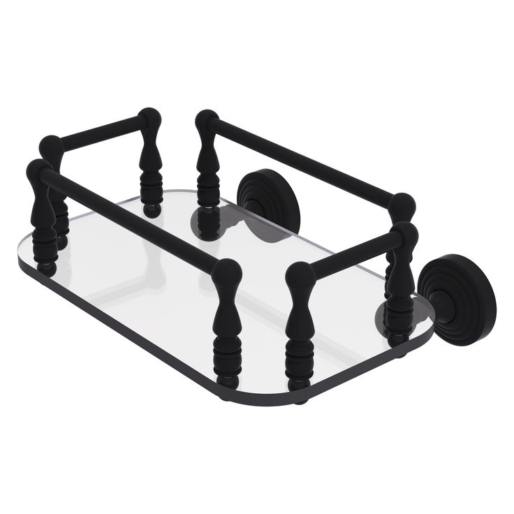 Allied Brass Waverly Place Collection Wall Mounted Glass Guest Towel Tray in Polished Chrome