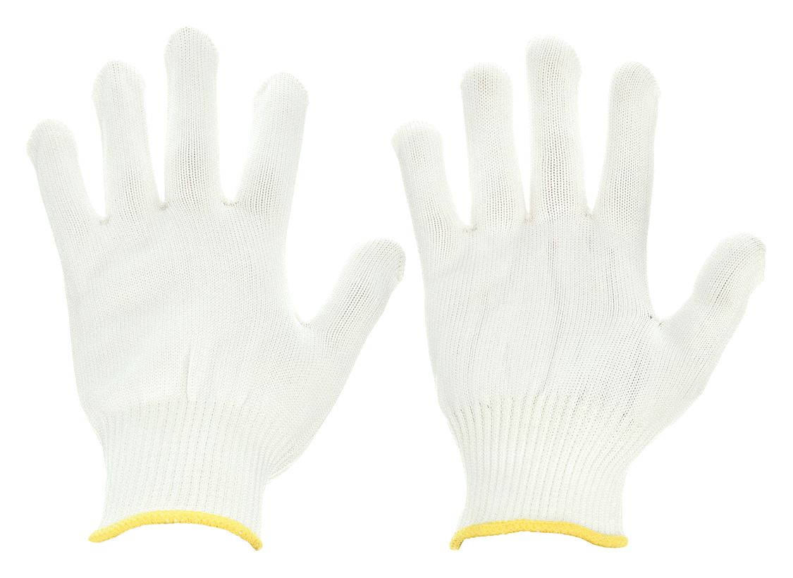 CONDOR White Knit General Purpose Gloves - Large, 13 ga