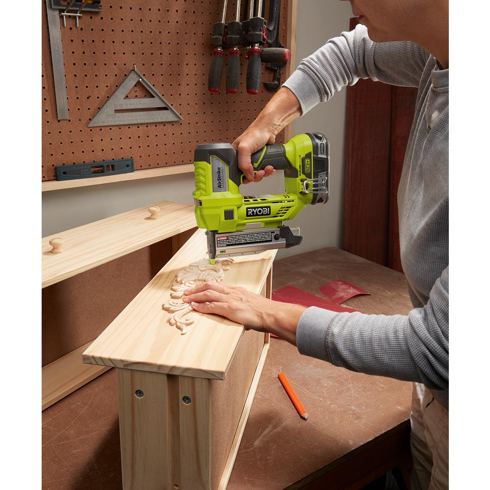 15 Amp 10 in. Sliding Compound Miter Saw and 18-Volt Cordless Airstrike ONE+ Pin Nailer Kit - Super Arbor
