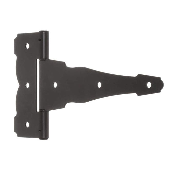 Everbilt 8 in. x 5-1/2 in. Black Decorative Gate Tee Hinge