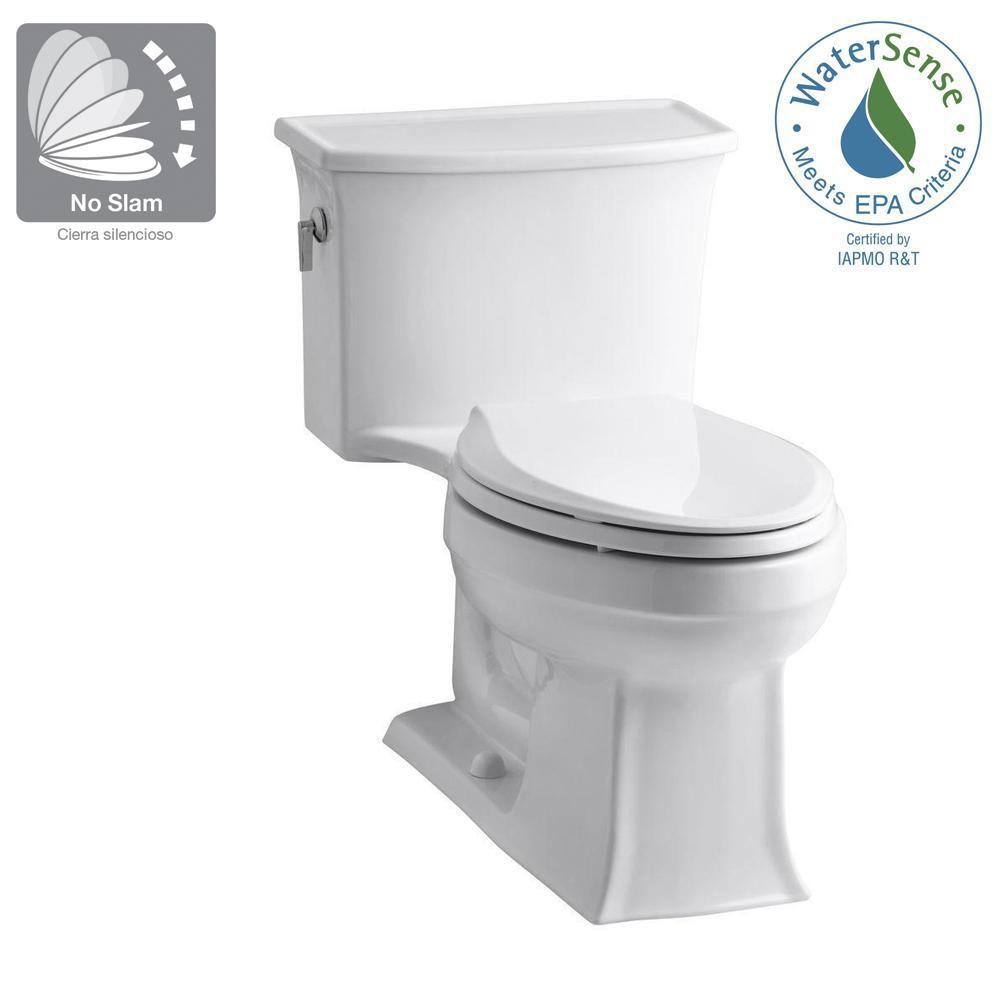 Archer 1-piece 1.28 GPF Single Flush Elongated Toilet in White - Super Arbor