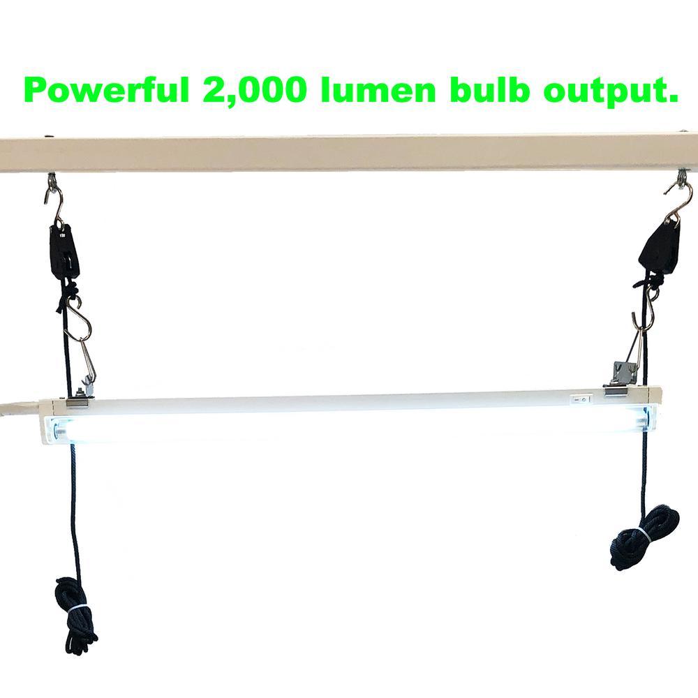 2 ft. T5 1-Bulb High Output 24-Watt Fluorescent Grow Light Fixture - Super Arbor