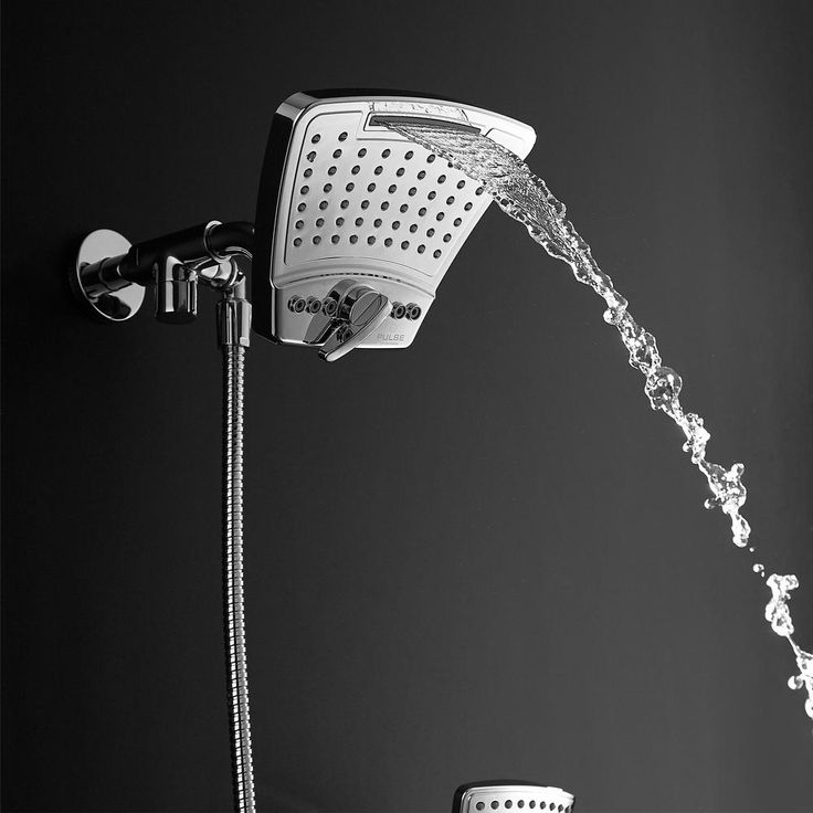 6-spray 8 in. High PressureDual Shower Head and Handheld Shower Head with Body spray in Chrome