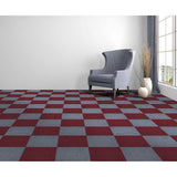 Achim Nexus Self Adhesive Carpet Floor Tile – 12" x 12", Burgundy, Pack of 12 Tiles