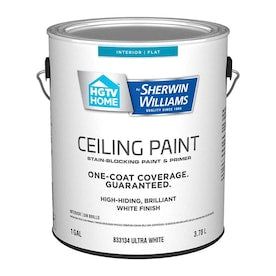 HGTV HOME by Sherwin-Williams Ceiling Flat White Latex Paint (Actual Net Contents: 128-fl oz)