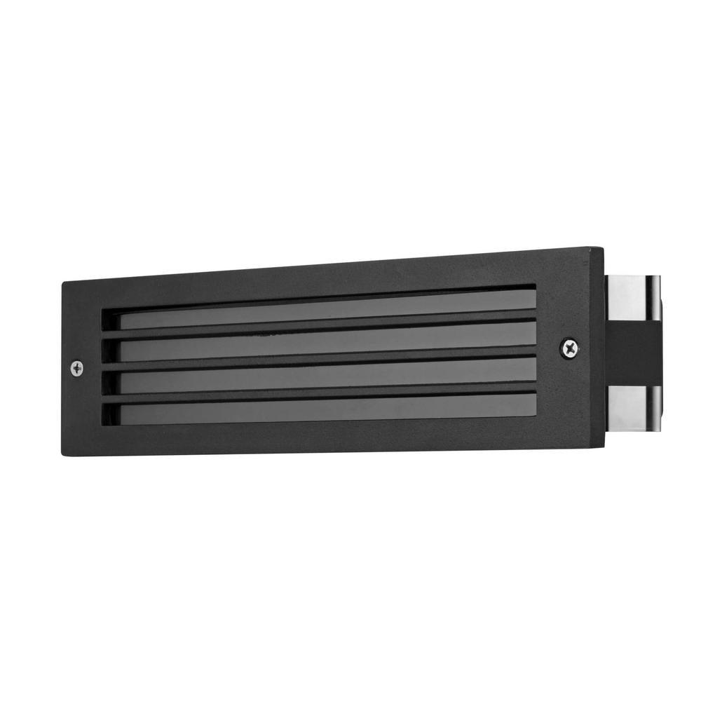 6-Watt Black Outdoor Integrated LED Step Landscape Path Light - Super Arbor