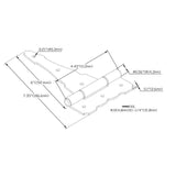 Everbilt 6 in. x 4-1/4 in. Black Decorative Gate Tee Hinge