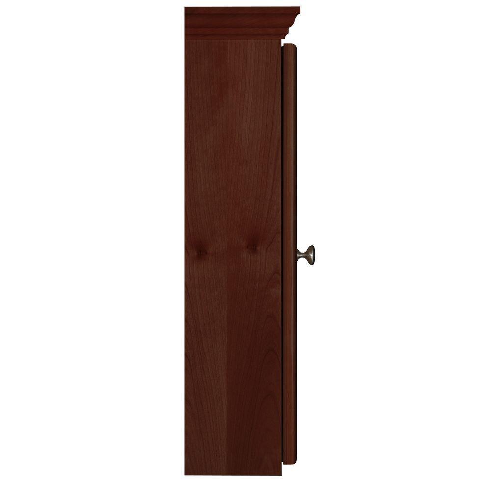 Ultraline 19 in. W x 27 in. H x 6-1/2 in. D Framed Surface-Mount Bathroom Medicine Cabinet in Dark Alder - Super Arbor