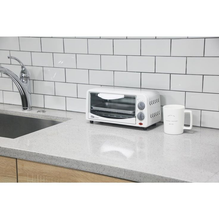 Personal 650 W 2-Slice White Toaster Oven with Built-In Timer