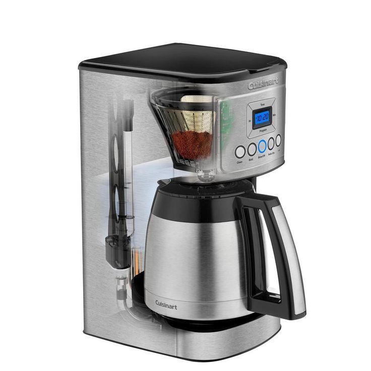 12-Cup Programmable Silver Coffee Maker with Built-In Timer