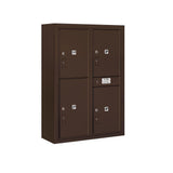 3800 Horizontal Series 4-Parcel Locker Surface Mount Mailbox - Super Arbor