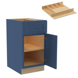 Home Decorators Collection Grayson 18 in. W x 24 in. D x 34.5 in. H Assembled Plywood Base Kitchen Cabinet in Mythic Blue with Cutlery Soft Cls RH