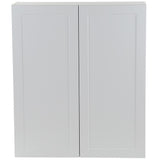 Cambridge Shaker Assembled 30x42x12.5 in. Wall Cabinet with 2 Soft Close Doors in White - Super Arbor