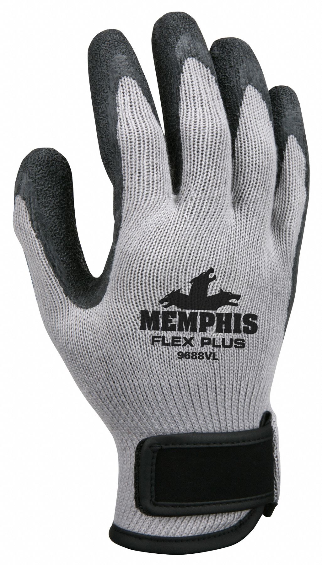MCR SAFETY Latex Coated Gloves, Medium, Flex Plus