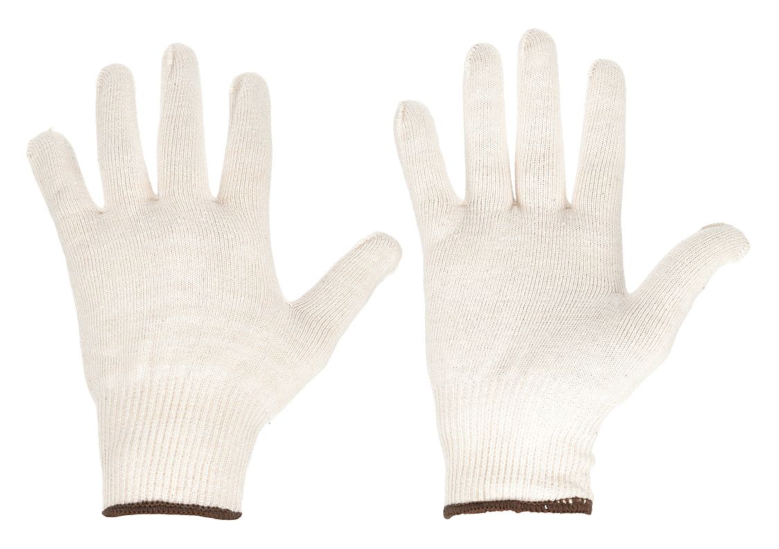 CONDOR Knit Gloves L 9 - Breathable Cotton & Polyester, Full Finger, Uncoated