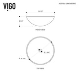 VIGO Handmade Glass Round Vessel Bathroom Sink in Simply Silver
