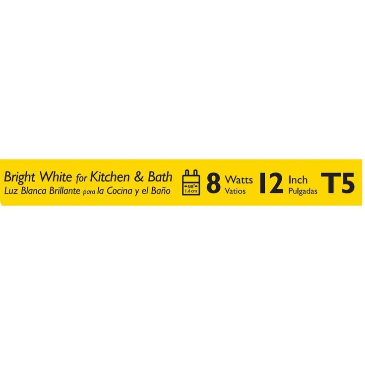 Philips 8-Watt 12 in. Linear T5 Fluorescent Tube Light Bulb Bright White (3000K)