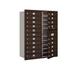 41 in. H x 31-1/8 in. W Aluminum Front Loading 4C Horizontal Mailbox with 20 MB1 Doors - Super Arbor