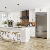 Shaker Full Overlay 24 in. W x 12 in. D x 42 in. H Plywood Assembled Wall Kitchen Cabinet in Linen White