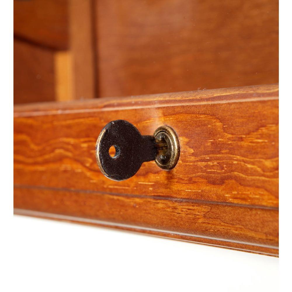 1 Gun Horizontal Key Locking Display Cabinet in Brown