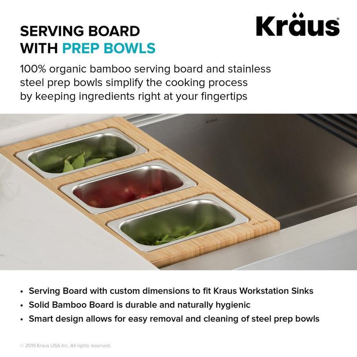 16.75 in. Workstation Kitchen Sink Composite Serving Board Set with Rectangular Stainless Steel Bowls