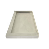 WonderFall Trench 36 in. x 48 in. Double Threshold Shower Base with Left Drain and Tileable Trench Grate - Super Arbor