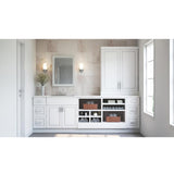 Hampton Partially Assembled 36 x 34.5 x 24 in. Corner Sink Base Kitchen Cabinet in Satin White