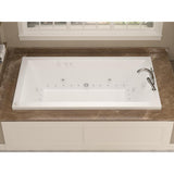 Sapphire 5 ft. Rectangular Drop-in Whirlpool and Air Bath Tub in White - Super Arbor