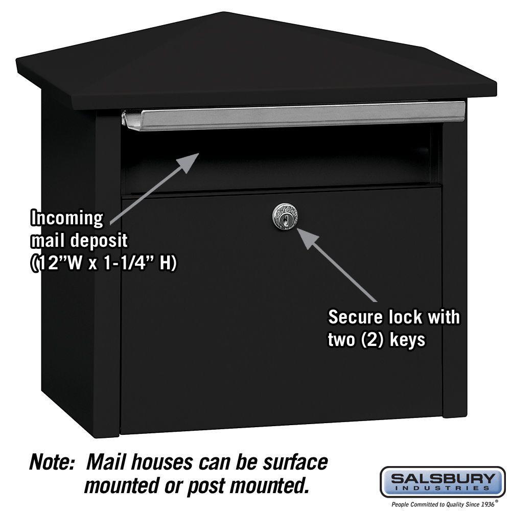 4700 Series Mail House in Black - Super Arbor