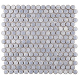 Merola Tile Hudson Penny Round Grey Eye 12 in. x 12 in. Porcelain Mosaic Tile (10.74 sq. ft. / Case)