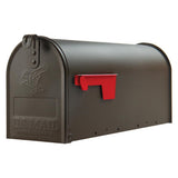 Elite Medium, Steel, Post Mount Mailbox, Black - Super Arbor