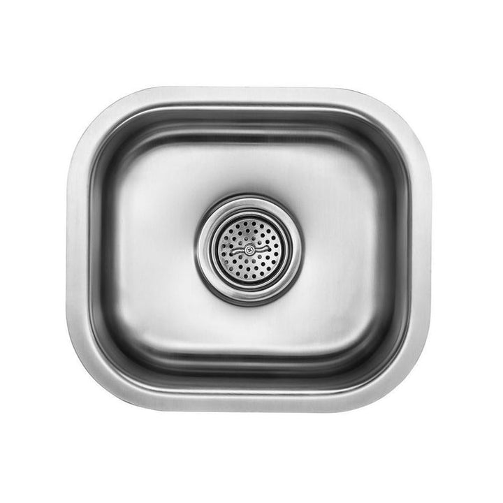 Undermount 15 in. 18-Gauge Stainless Steel Bar Sink in Brushed Stainless