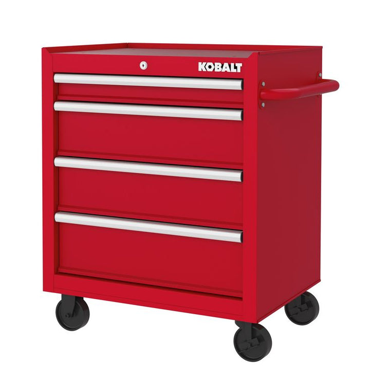 Kobalt 26.7-in W x 33-in H 4-Drawer Steel Rolling Tool Cabinet (Red)