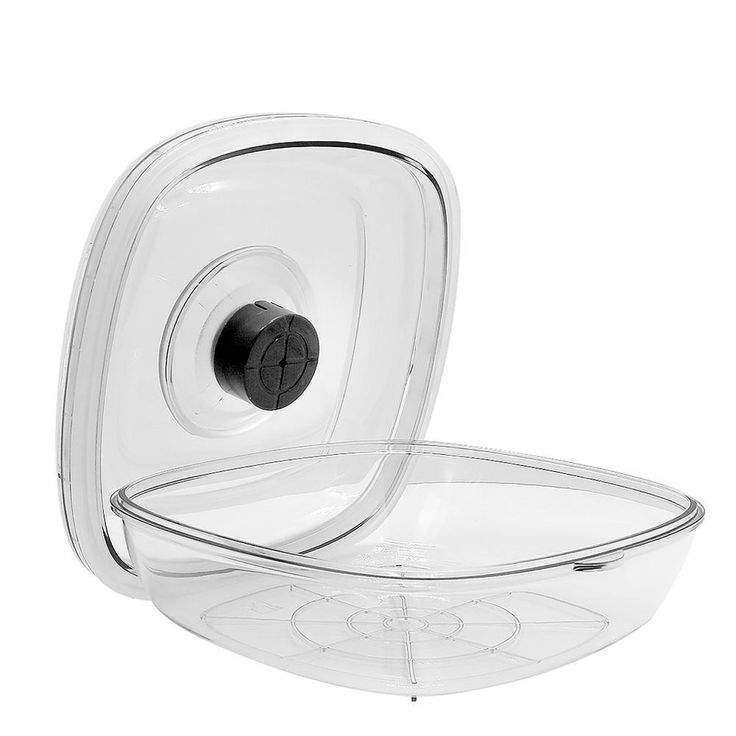 White Kitchen Air Vacuum Sealer Container - Air Sealing Food Canister Accessory (1+ Liter)