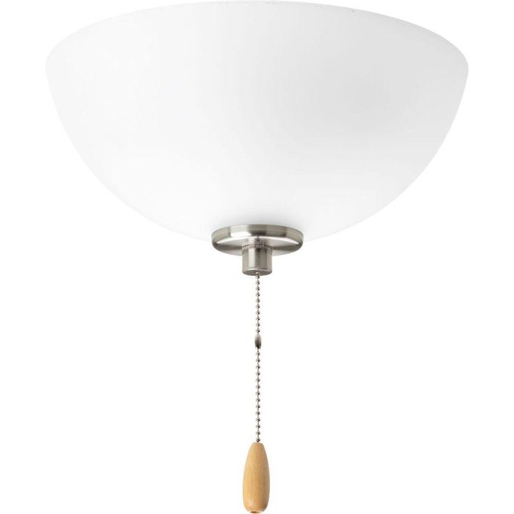 Gather Collection 2-Light Brushed Nickel Ceiling Fan Light