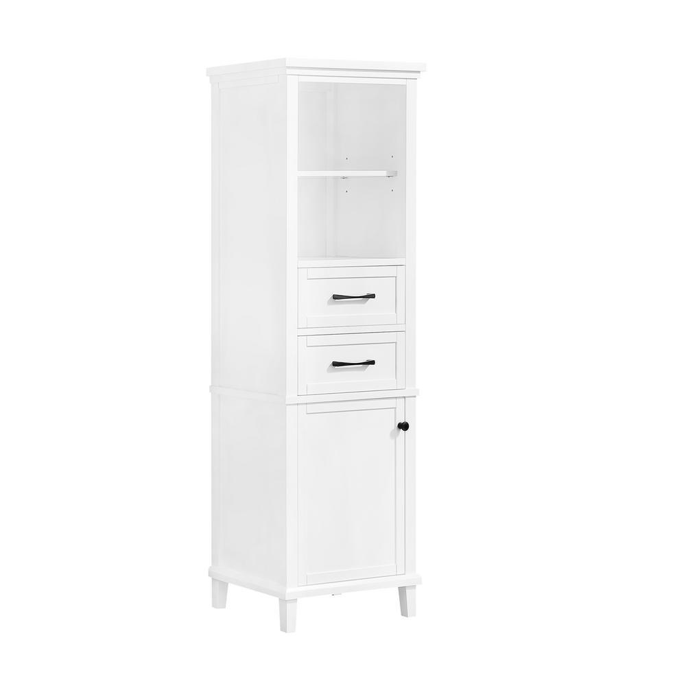 Merryfield 20 in. W x 16 in. D x 65 in. H Floor Linen Tower in White - Super Arbor