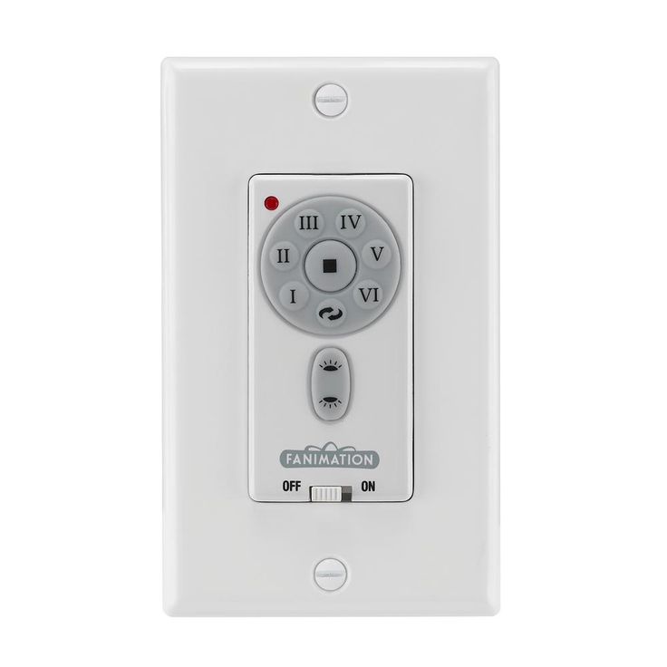 6-Speed DC Motor Wallplate Switch, White