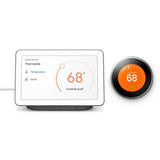 Nest Hub Chalk + Nest Learning Thermostat 3rd Gen in White - Super Arbor