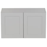 Cambridge Shaker Assembled 30x42x12.5 in. Wall Cabinet with 2 Soft Close Doors in White - Super Arbor