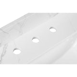 43 in. W x 22 in. D x 0.75 in. H Engineered Marble Vanity Top in Calacatta White with White Basin