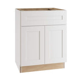 Home Decorators Collection Newport 30 in. W x 21 in. D x 34.5 in. H Assembled Plywood Sink Base Bath Cabinet in Pacific White with Soft Close