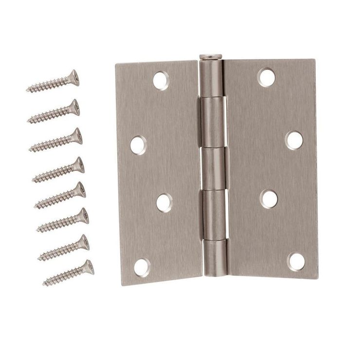 4 in. Satin Brass 5/8 in. Radius Adjustable Spring Door Hinge